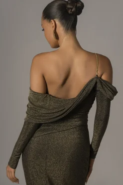 Gold Serina Maxi Dress*JLUXLABEL Clearance