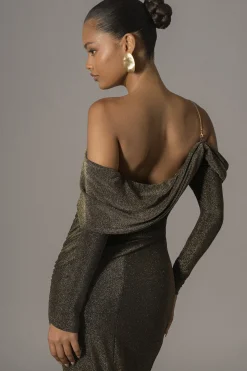 Gold Serina Maxi Dress*JLUXLABEL Clearance