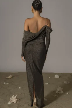 Gold Serina Maxi Dress*JLUXLABEL Clearance