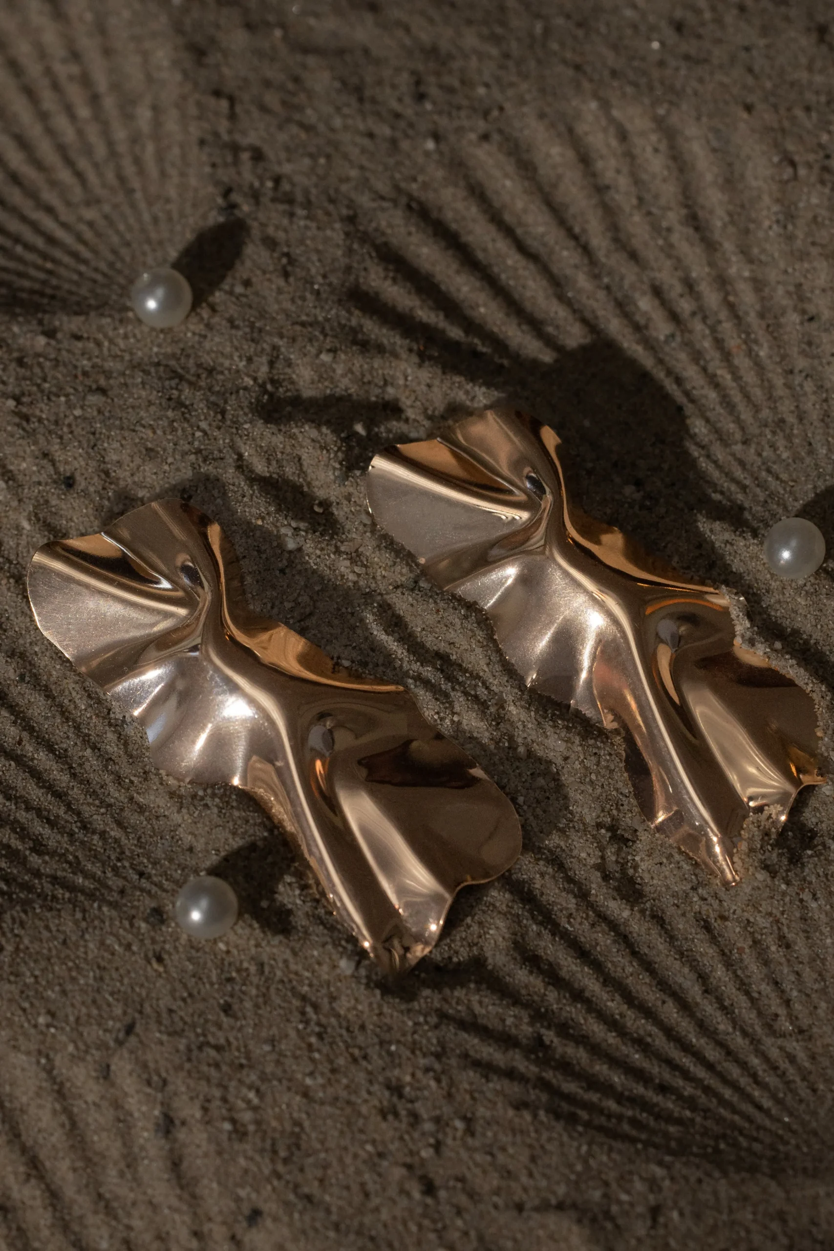 Gold Talia Crumpled Earrings*JLUXLABEL Discount