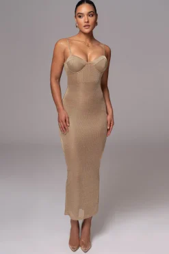 Gold Twilight Elegance Maxi Dress*JLUXLABEL Online