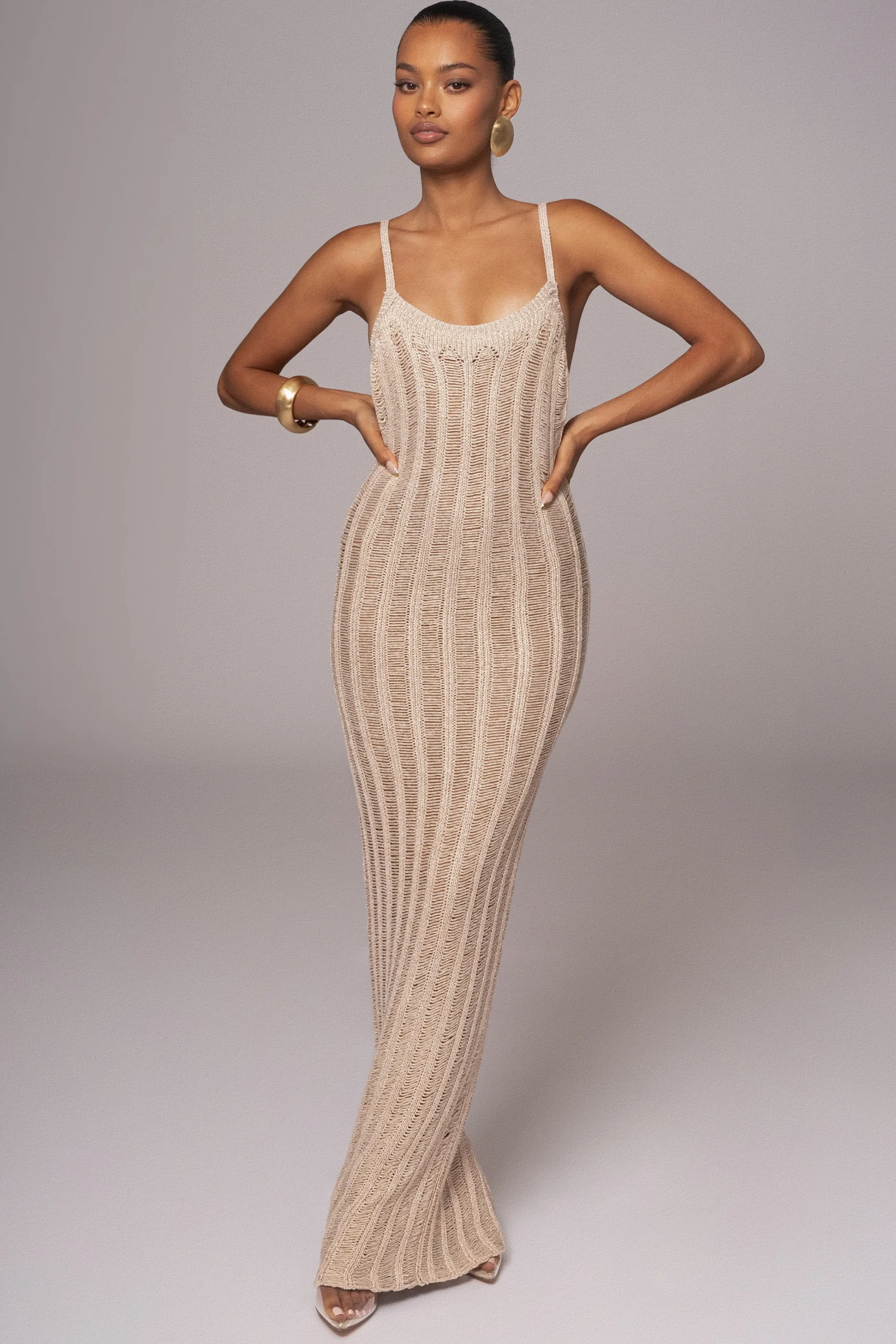 Gold Unwind And Reset Maxi Dress*JLUXLABEL Fashion