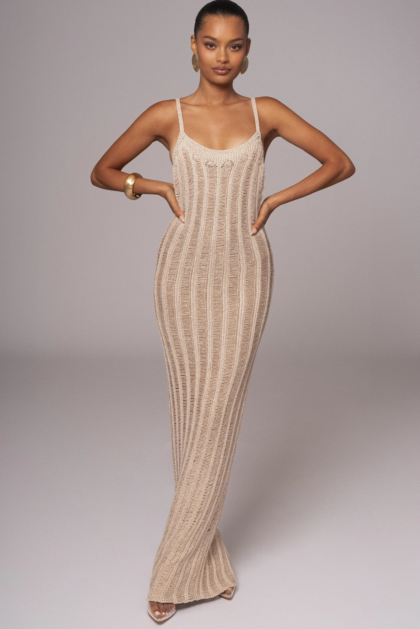 Gold Unwind And Reset Maxi Dress*JLUXLABEL Fashion