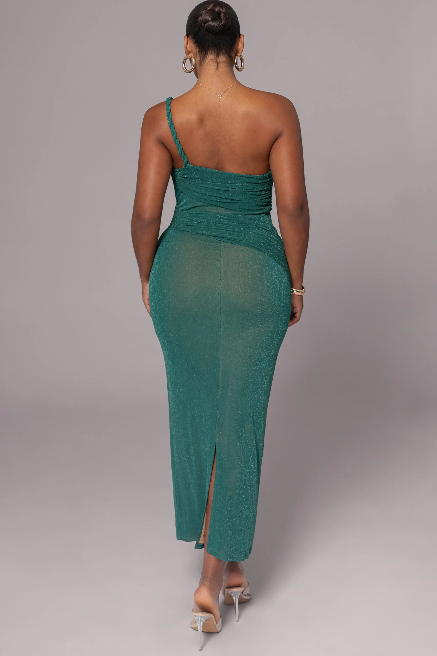 Green Alari One Shoulder Maxi Dress*JLUXLABEL Online