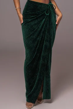 Green Chosen One Velvet Skirt Set*JLUXLABEL Discount