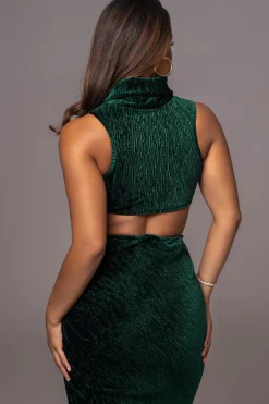 Green Chosen One Velvet Skirt Set*JLUXLABEL Discount