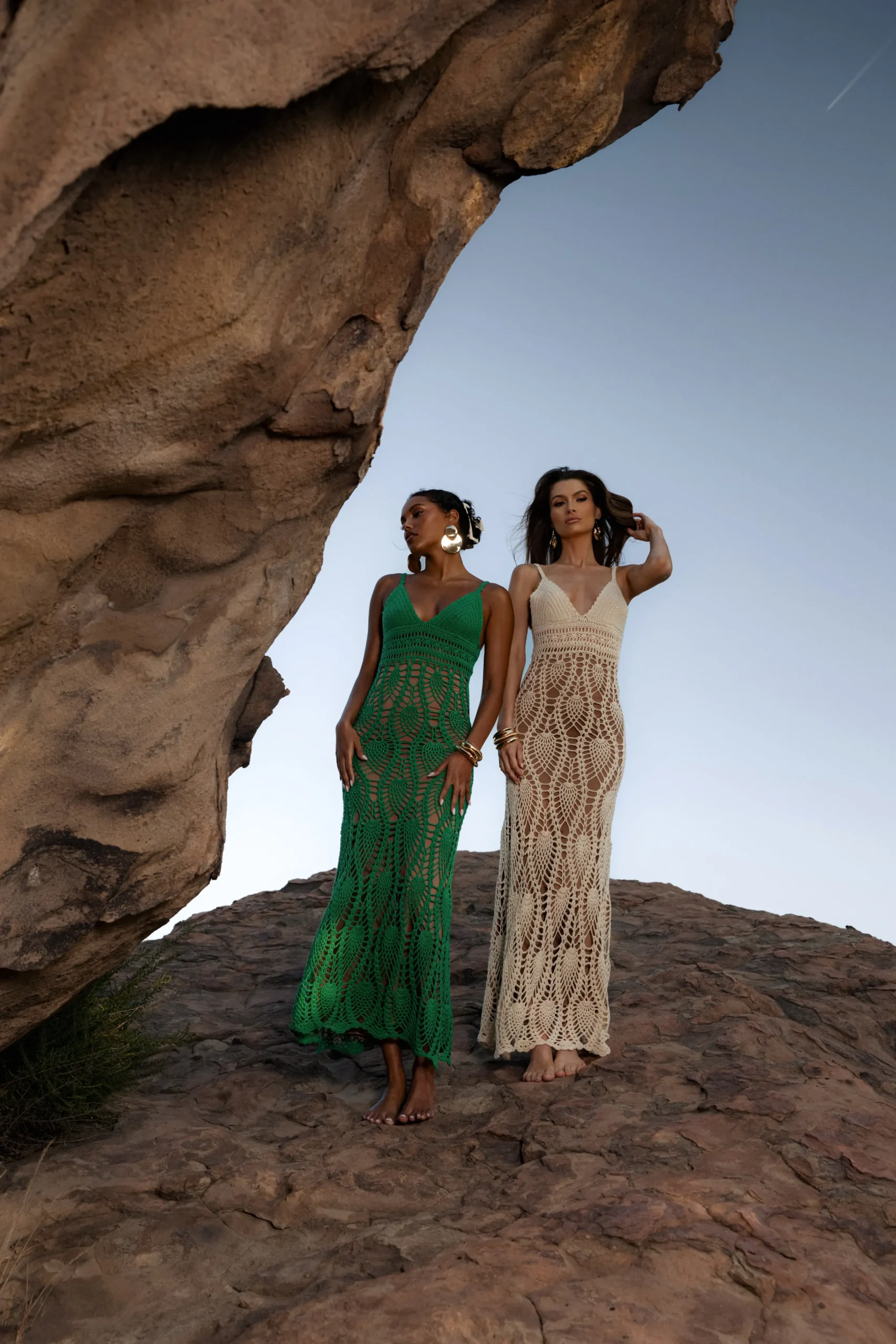 Green Great Escape Crochet Maxi Dress*JLUXLABEL Clearance