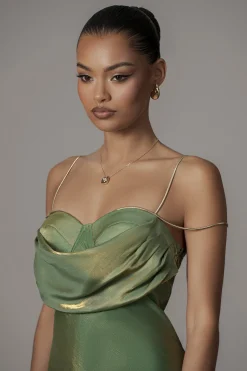 Green Iridescent Visions Of You Dress*JLUXLABEL Outlet