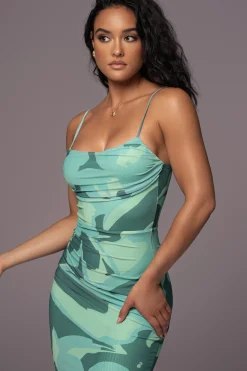 Green Naylene Ruched Dress*JLUXLABEL Sale