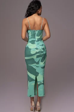 Green Naylene Ruched Dress*JLUXLABEL Sale