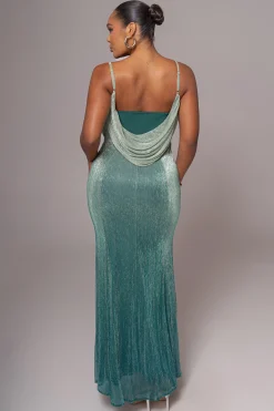 Green Shimmery Nights Maxi Dress*JLUXLABEL Hot