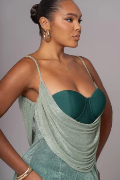 Green Shimmery Nights Maxi Dress*JLUXLABEL Hot