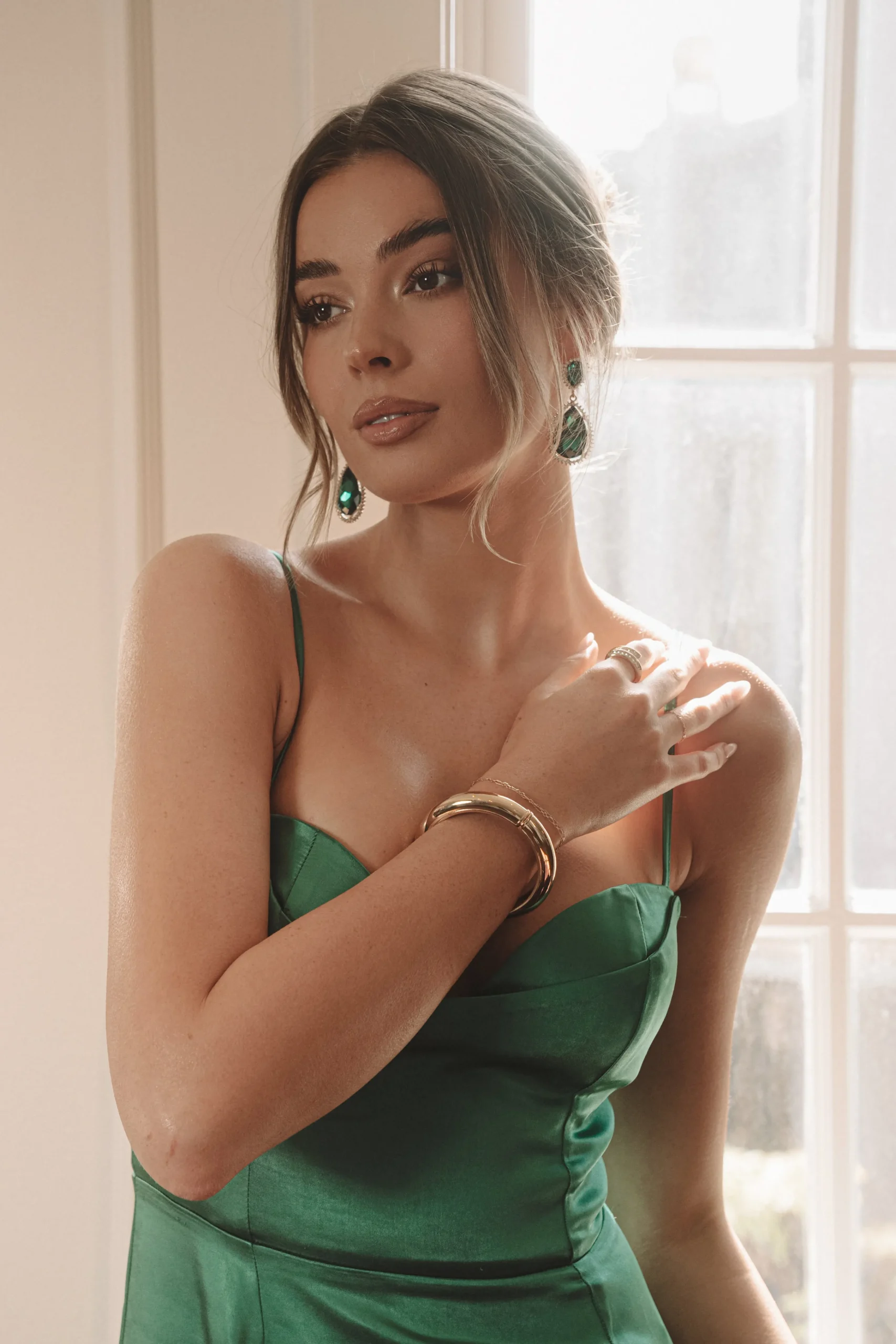 Green True Gem Teardrop Earrings*JLUXLABEL Sale