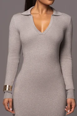 Grey Bellinda Collar Maxi Dress*JLUXLABEL Best