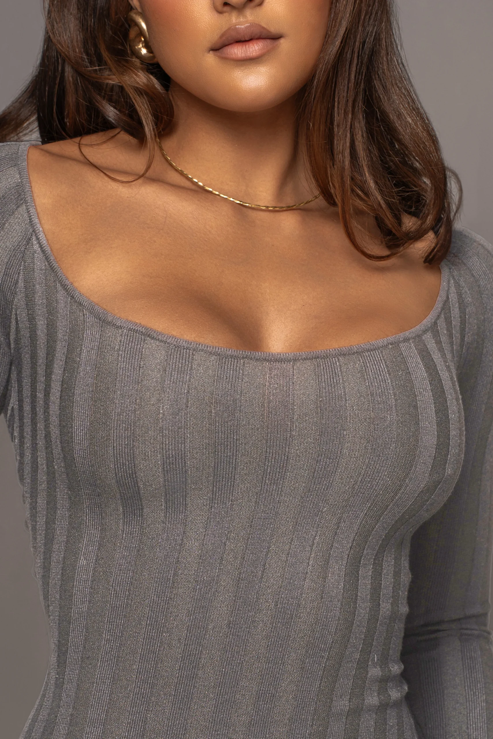 Grey Danni Ribbed Maxi Dress*JLUXLABEL Hot