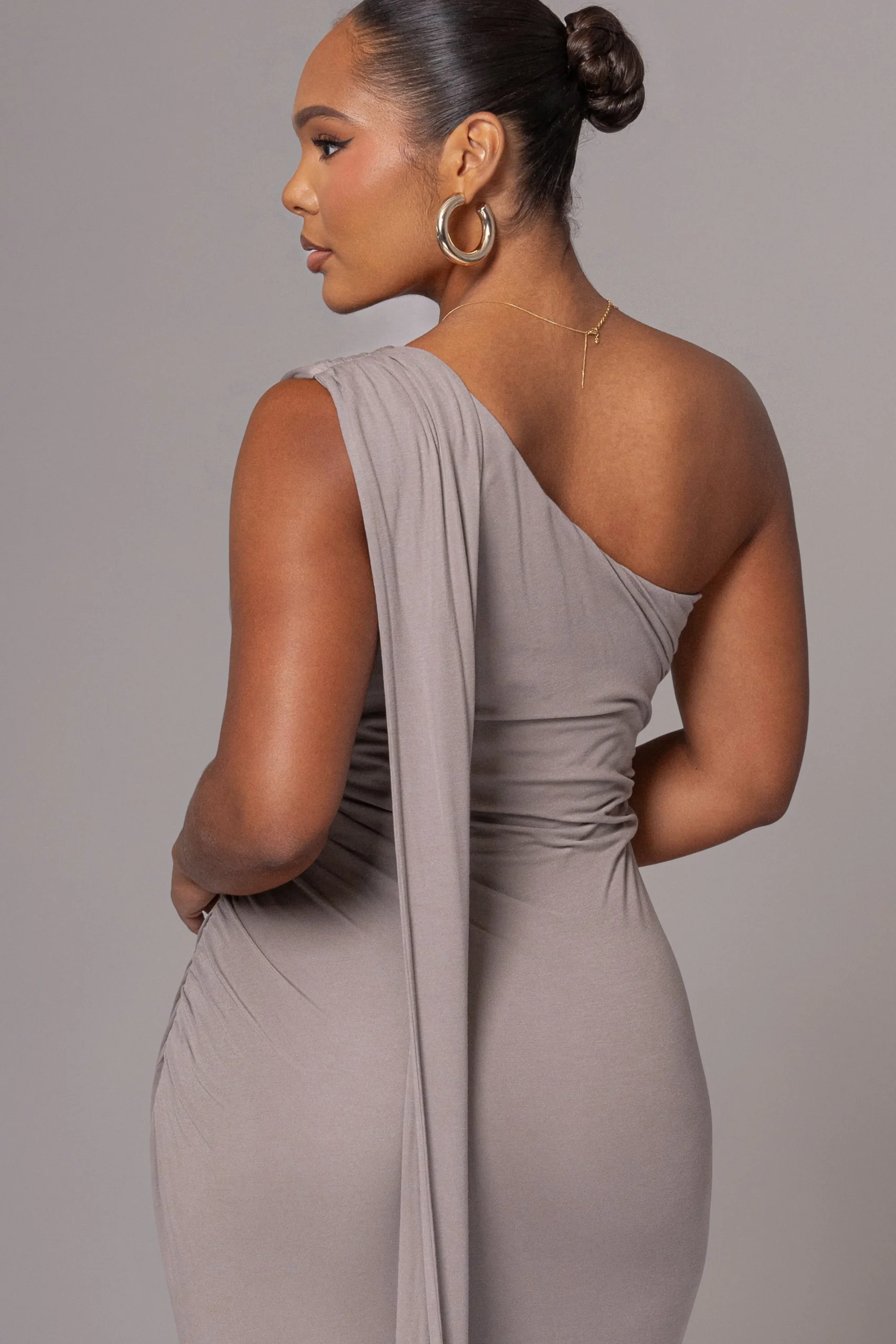 Grey Kianna Drape Maxi Dress*JLUXLABEL Best