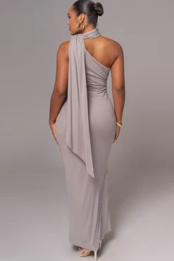 Grey Kianna Drape Maxi Dress*JLUXLABEL Best