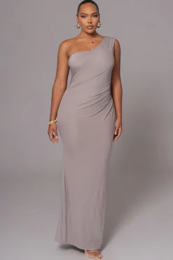 Grey Kianna Drape Maxi Dress*JLUXLABEL Best