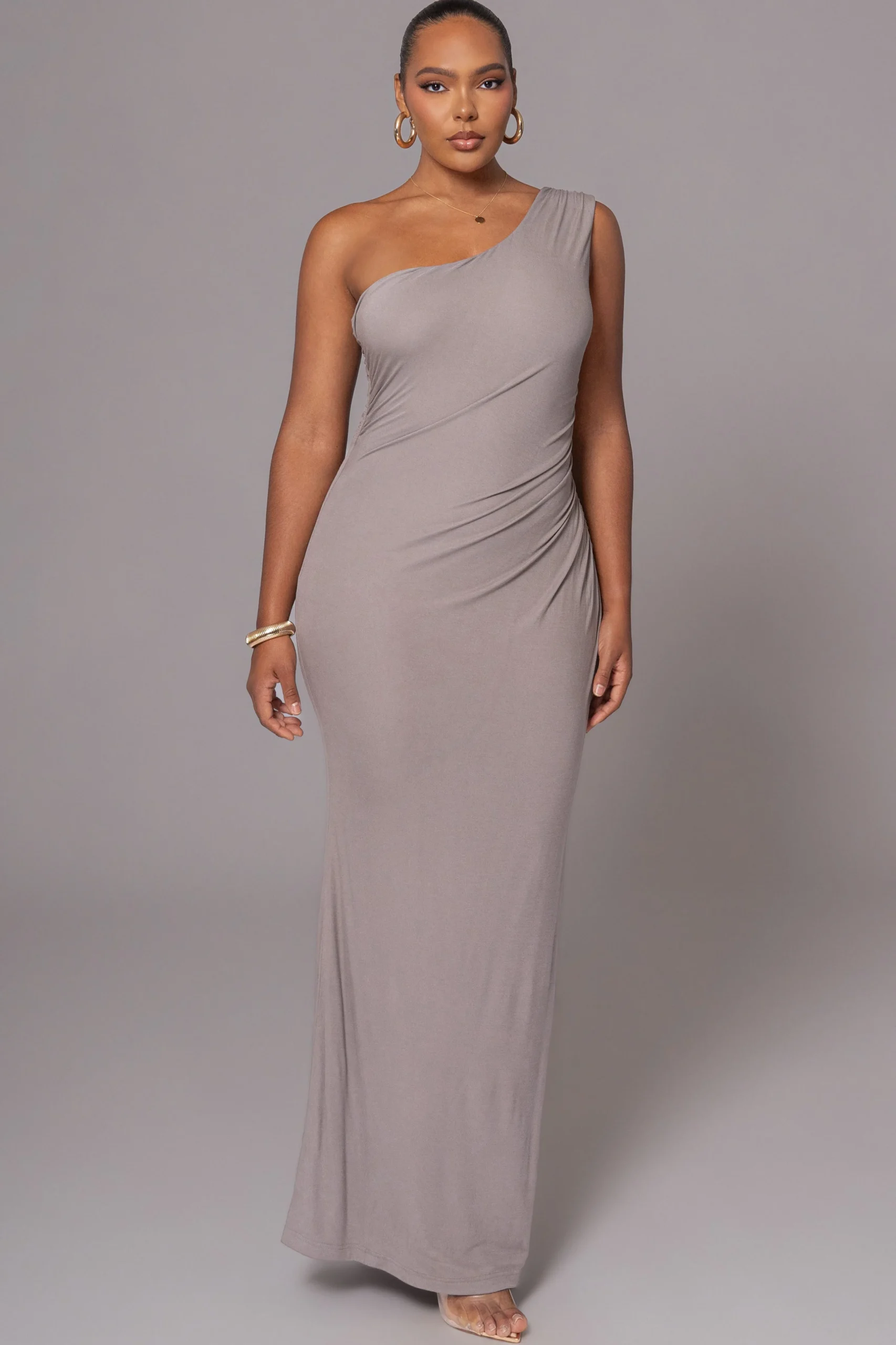 Grey Kianna Drape Maxi Dress*JLUXLABEL Best
