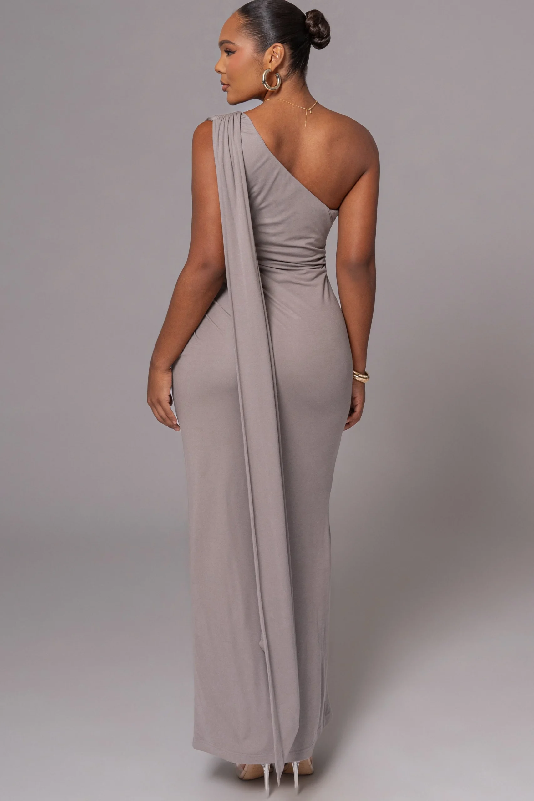 Grey Kianna Drape Maxi Dress*JLUXLABEL Best