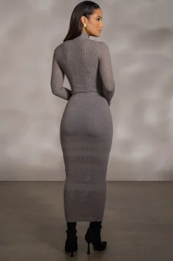 Grey Klaudette Knit Bodysuit*JLUXLABEL New