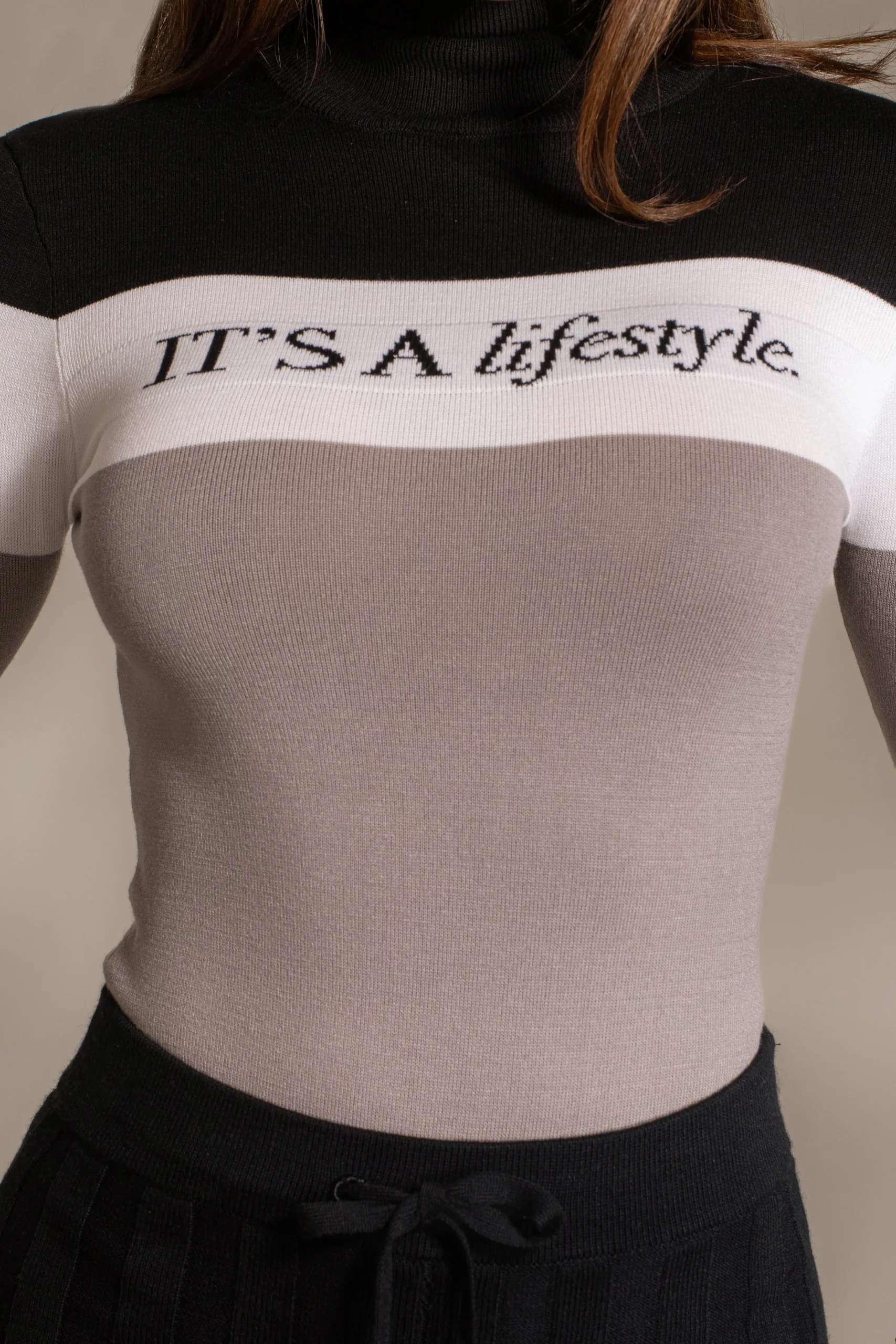 Grey Lifestyle Knit Bodysuit*JLUXLABEL Clearance