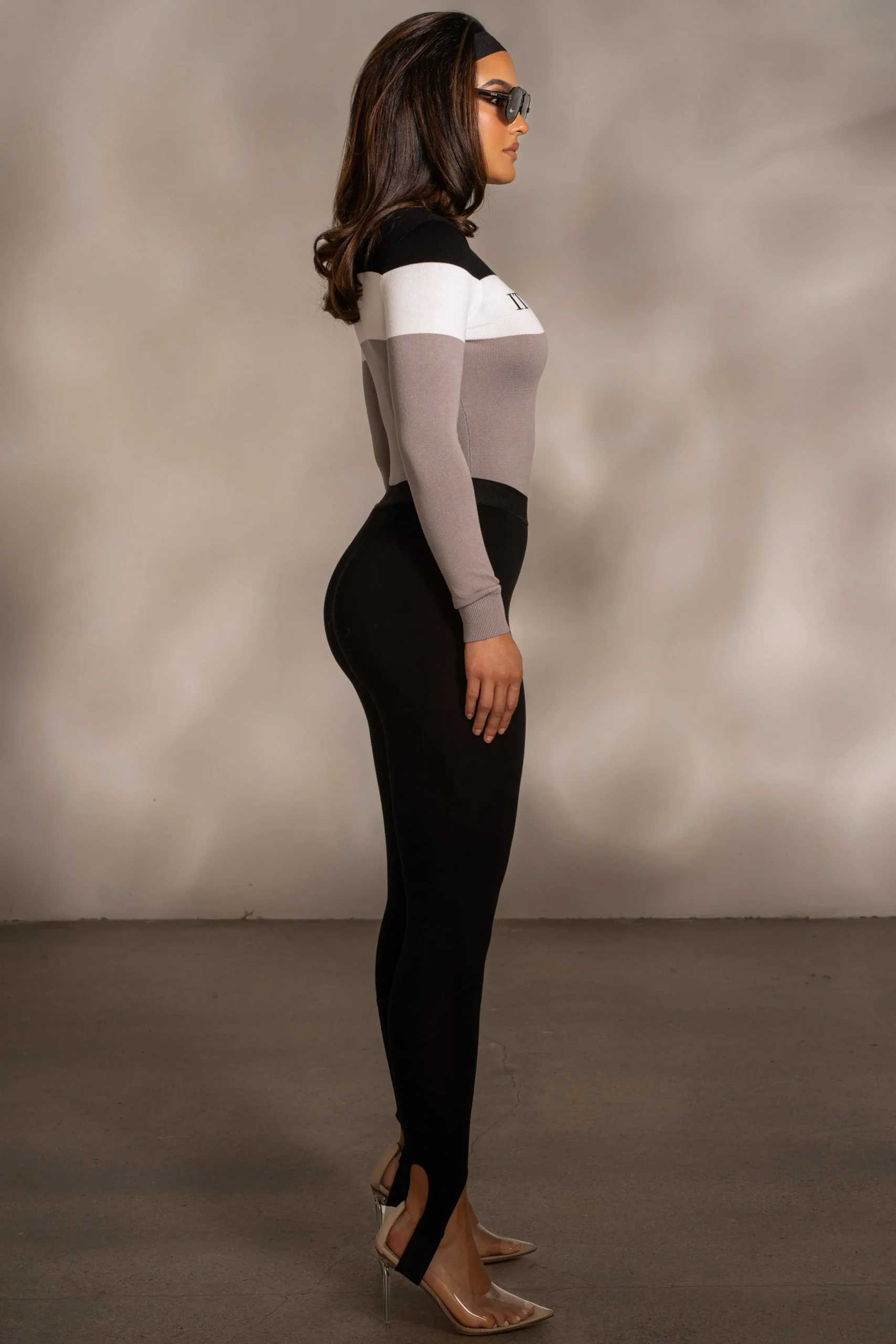 Grey Lifestyle Knit Bodysuit*JLUXLABEL Clearance