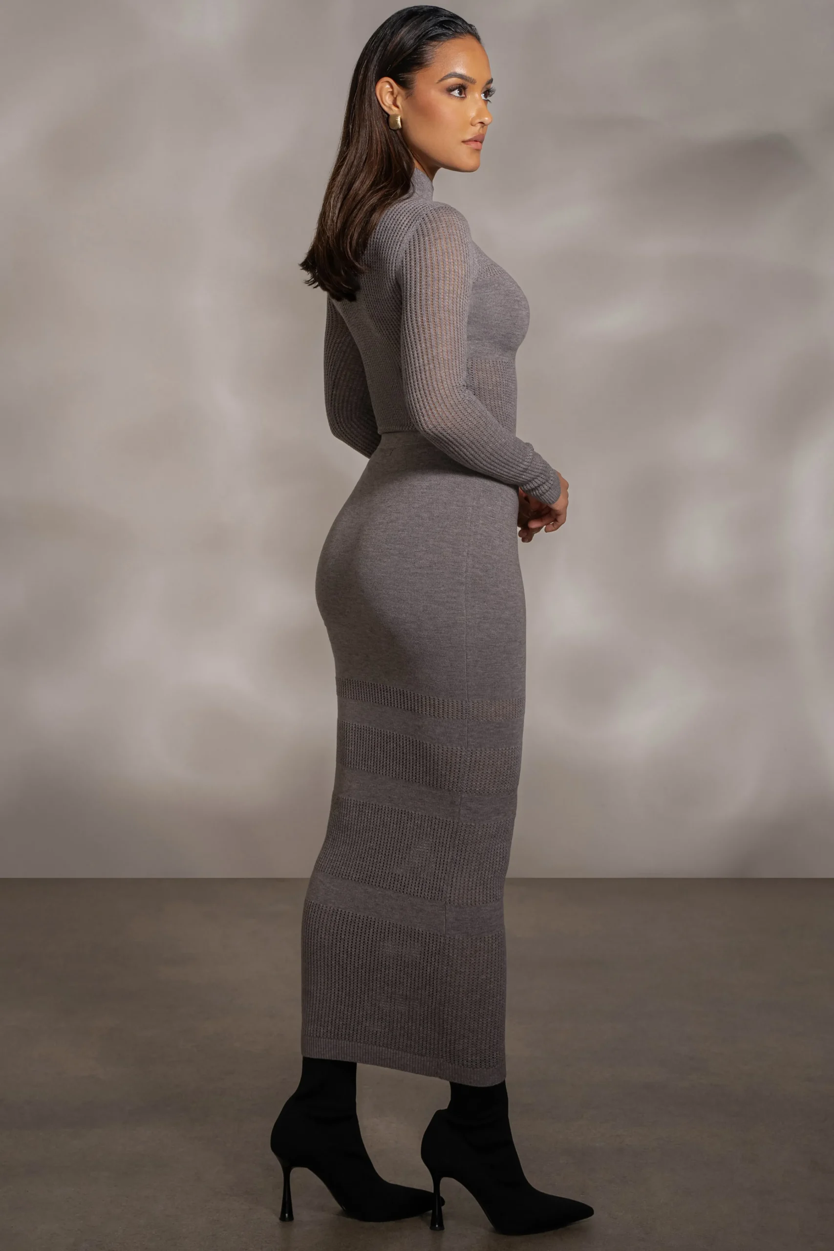 Grey Lina Knit Maxi Skirt*JLUXLABEL Sale