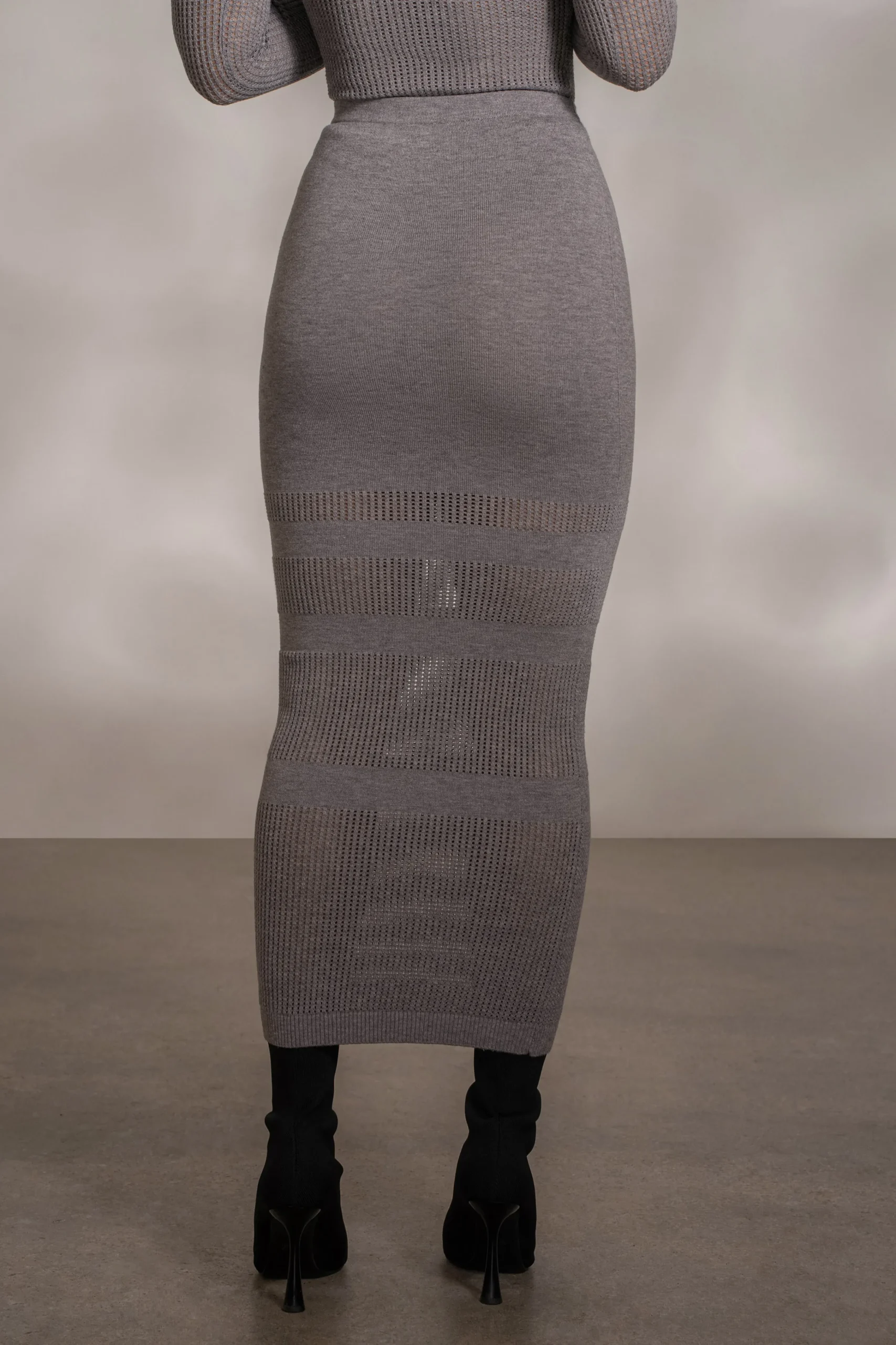 Grey Lina Knit Maxi Skirt*JLUXLABEL Sale