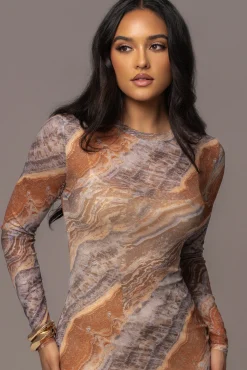 Grey Multi Solana Mesh Maxi Dress*JLUXLABEL Outlet