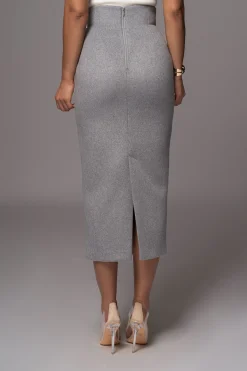 Grey Nostalgia High Waist Skirt*JLUXLABEL Outlet