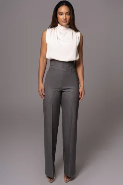 Grey Novena Woven Pants*JLUXLABEL Clearance