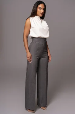 Grey Novena Woven Pants*JLUXLABEL Clearance