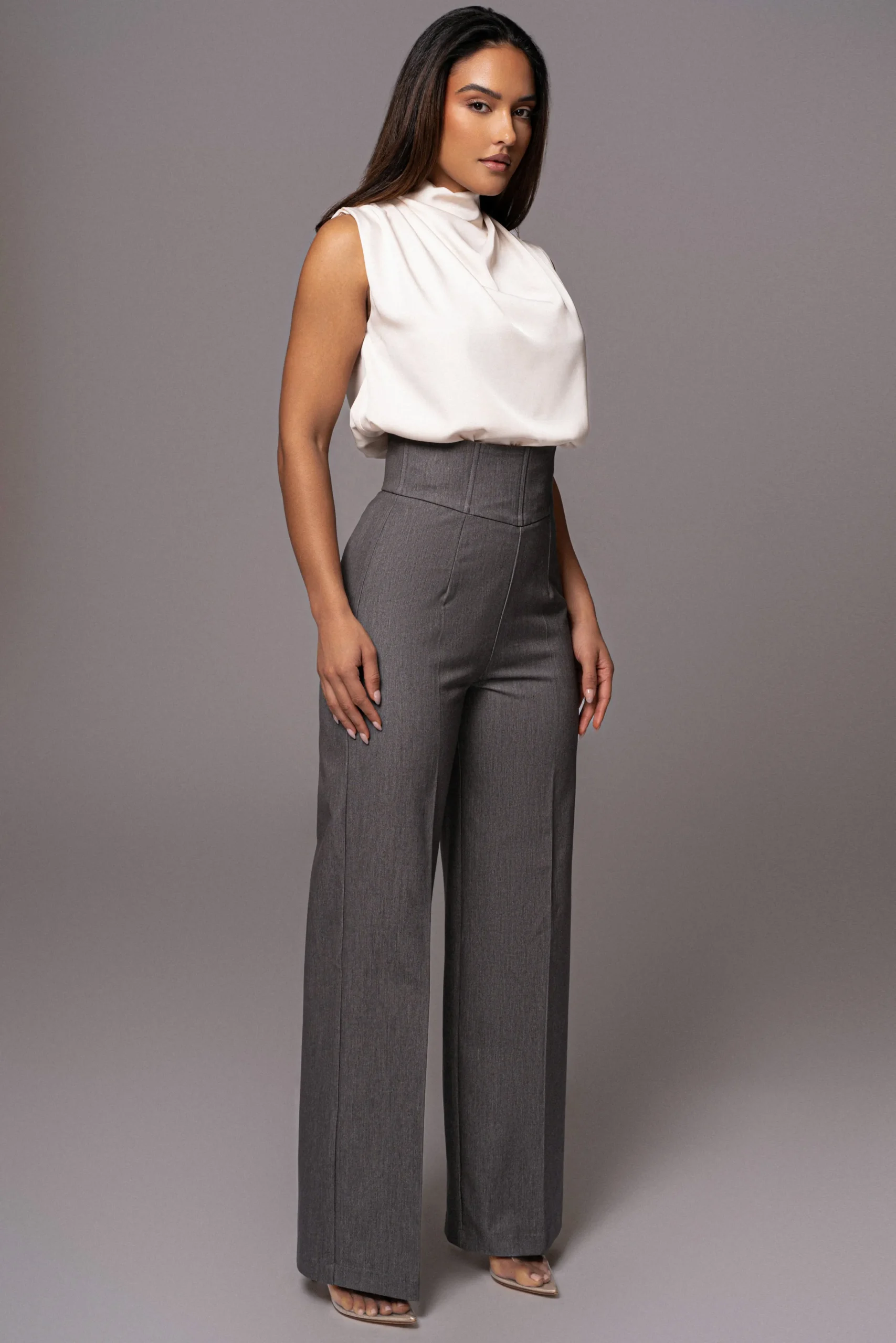 Grey Novena Woven Pants*JLUXLABEL Clearance