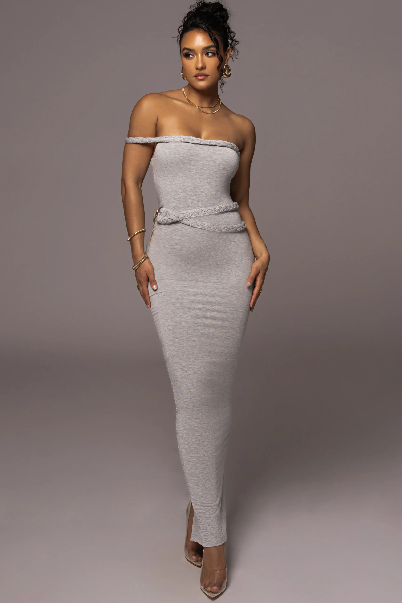 Grey One Of One Maxi Dress*JLUXLABEL Fashion