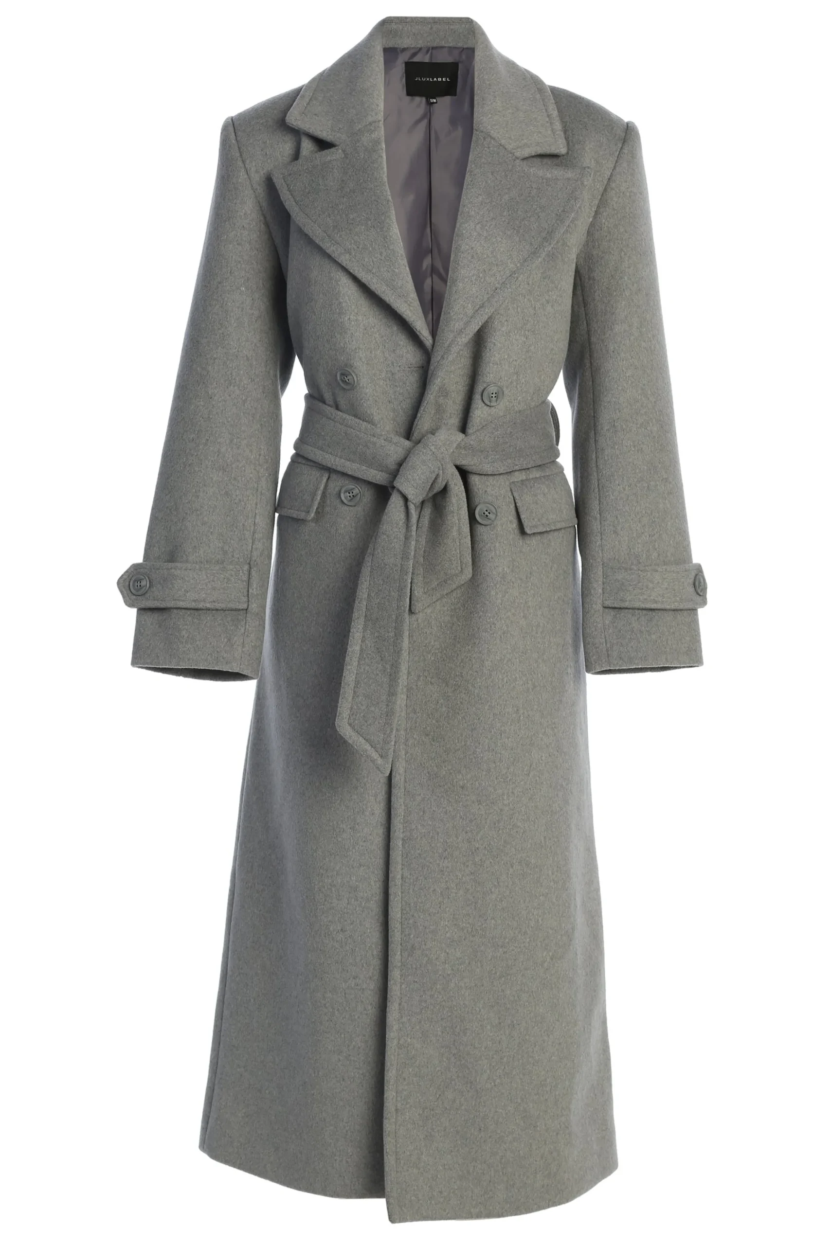 Grey Rain Or Shine Longline Coat*JLUXLABEL New