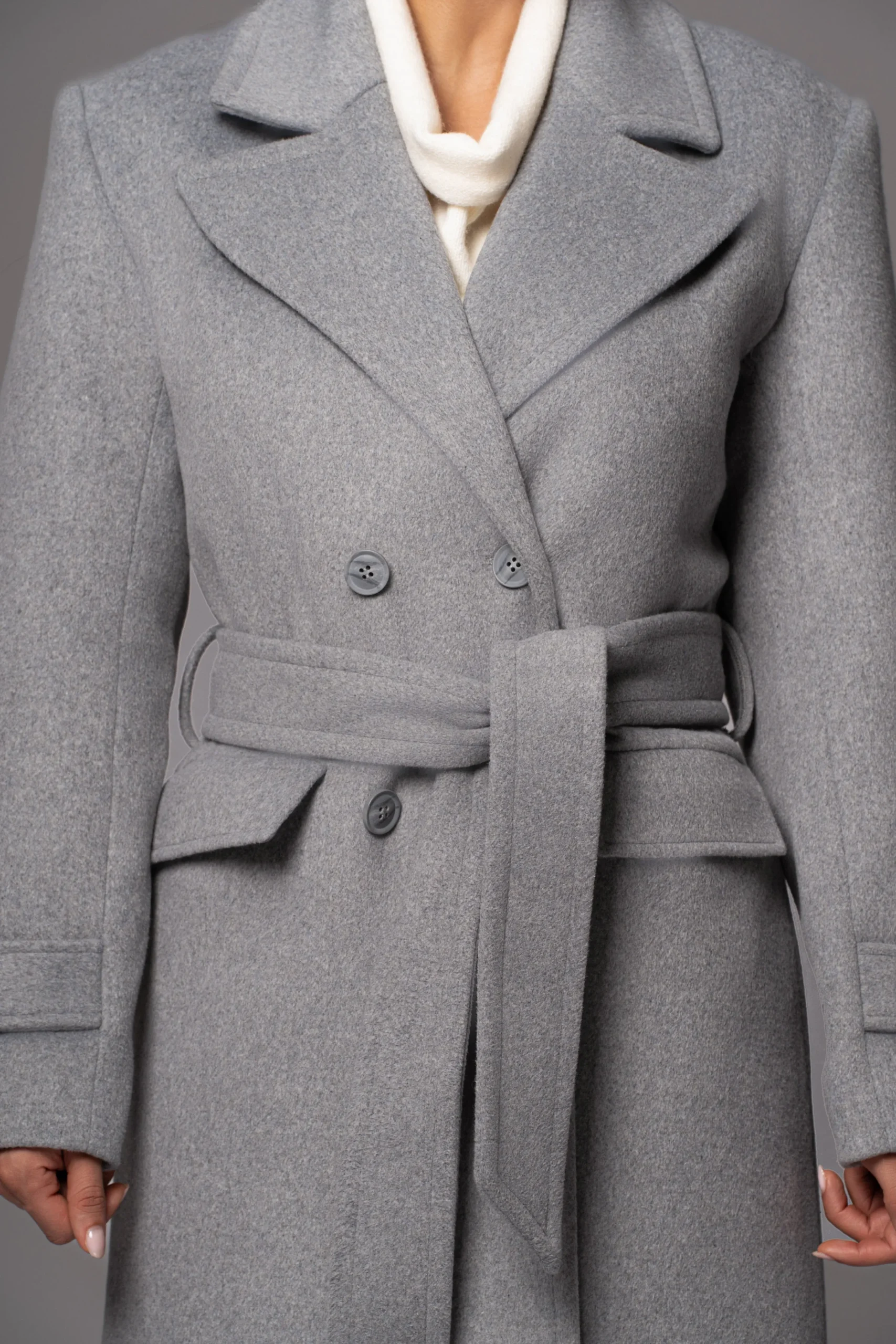 Grey Rain Or Shine Longline Coat*JLUXLABEL New