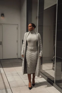 Grey Stepping Out Sweater Cardigan*JLUXLABEL Fashion