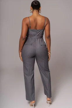Grey Sweetheart Aroma Jumpsuit*JLUXLABEL Sale