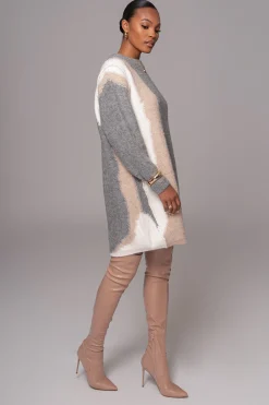 Grey Tash Sweater Knit Dress*JLUXLABEL Sale