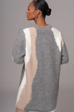 Grey Tash Sweater Knit Dress*JLUXLABEL Sale