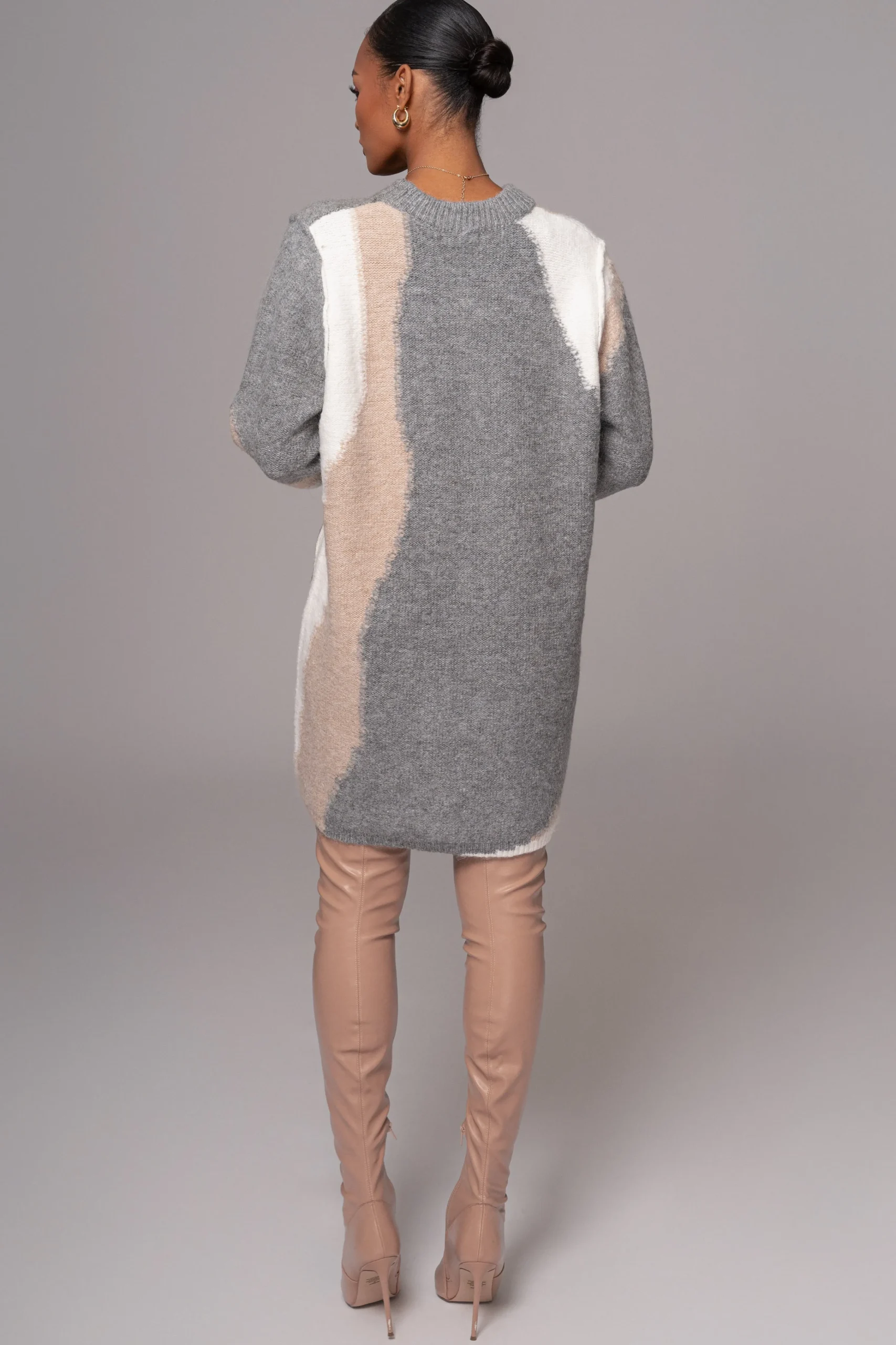 Grey Tash Sweater Knit Dress*JLUXLABEL Sale