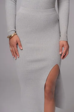 Heather Grey Cardinal Essential Knit Skirt*JLUXLABEL Sale