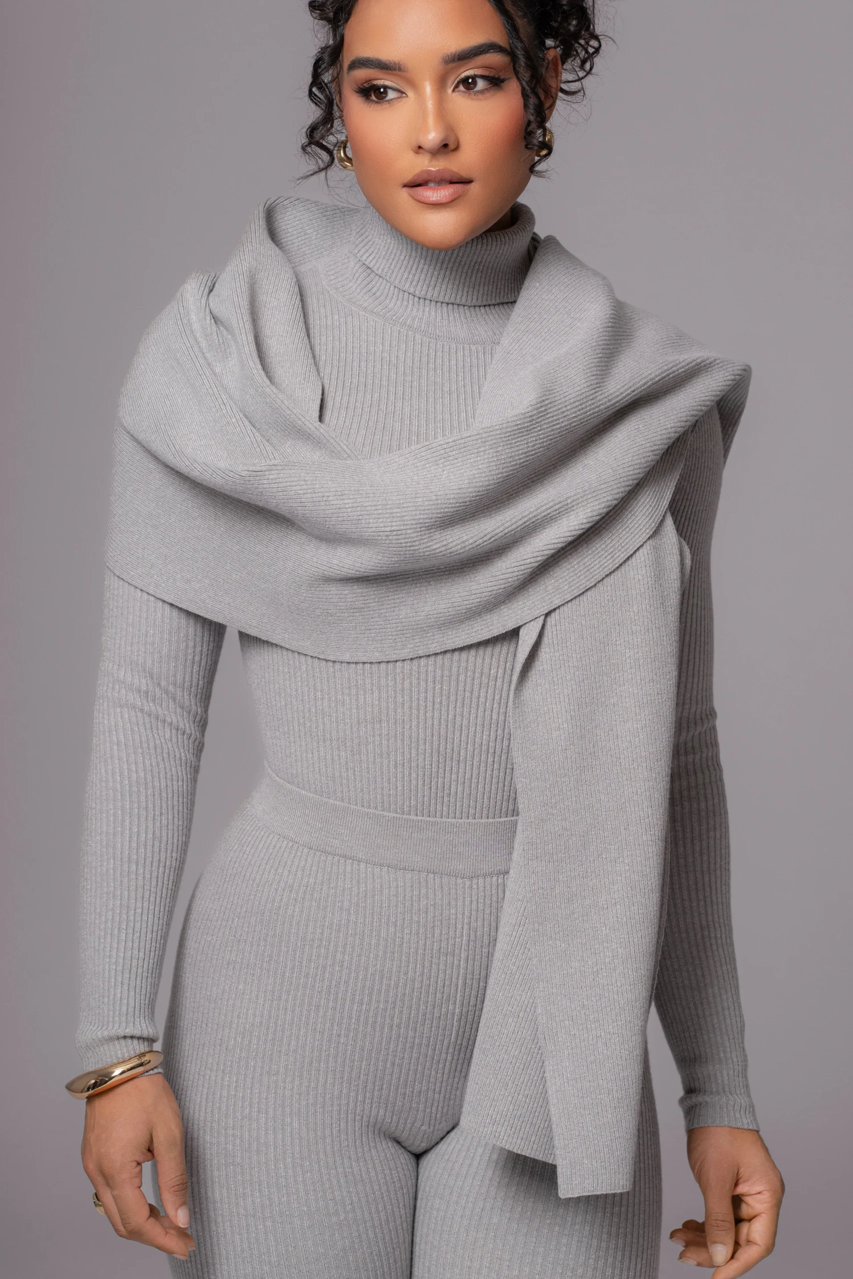 Heather Grey Cardinal Essential Knit Scarf*JLUXLABEL Fashion