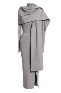 Heather Grey Cardinal Essential Knit Scarf*JLUXLABEL Fashion