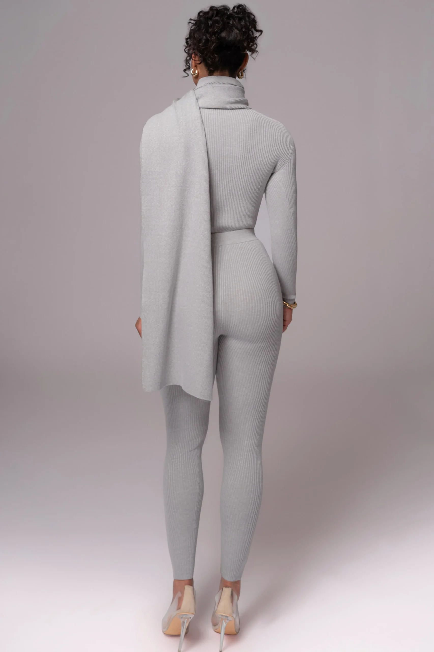 Heather Grey Cardinal Essential Knit Scarf*JLUXLABEL Fashion