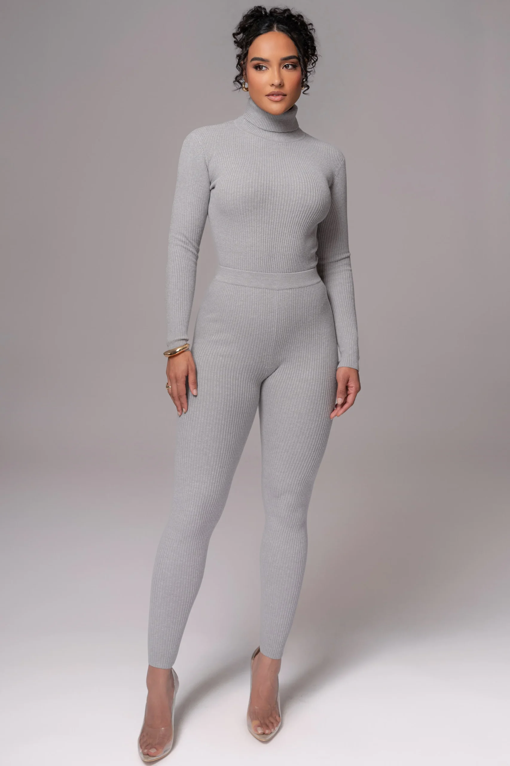 Heather Grey Naaya Ribbed Leggings*JLUXLABEL Best