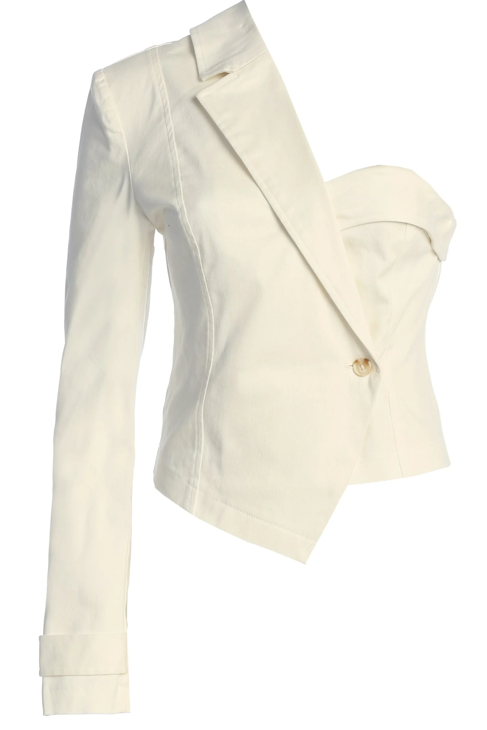 Ivory Amal One Shoulder Top*JLUXLABEL Fashion