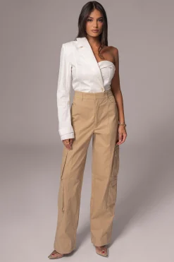 Ivory Amal One Shoulder Top*JLUXLABEL Fashion