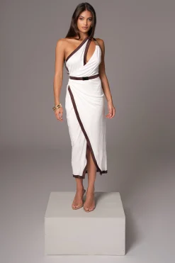 Ivory Anniversary Belted Wrap Dress*JLUXLABEL Clearance